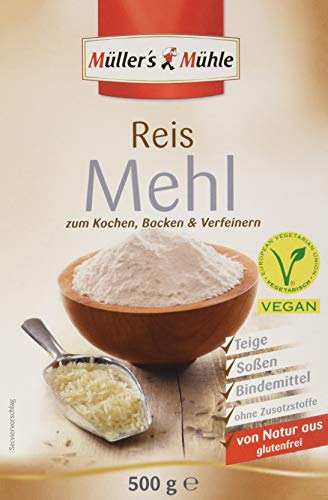 Müller´s Mühle Reis Mehl, 8er Pack (8 x 500 g) von Müllers Mühle