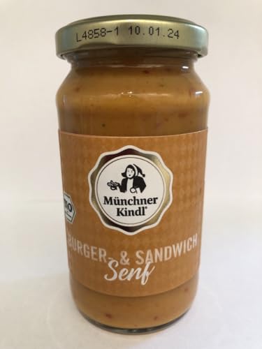 Münchner Kindl Senf Bio Burger & Sandwich Senf (2 x 200 ml) von Münchner-Kindl-Senf