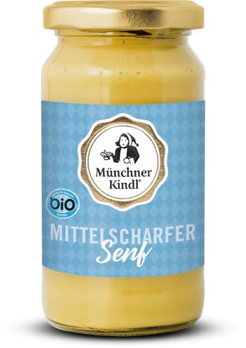 Münchner Kindl Senf Bio Mittelscharfer Senf (1 x 200 ml) von Münchner-Kindl-Senf