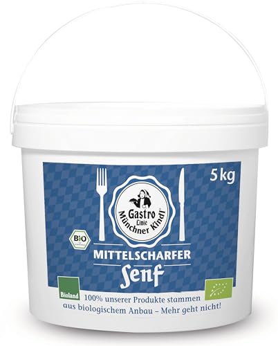 Münchner Kindl Senf Bio Mittelscharfer Senf (1 x 5 kg) von Münchner-Kindl-Senf