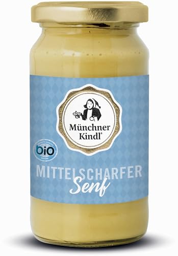 Münchner Kindl Senf Bio Mittelscharfer Senf (2 x 200 ml) von Münchner-Kindl-Senf