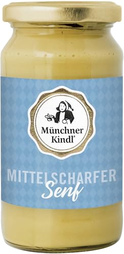 Münchner Kindl Senf Bio Mittelscharfer Senf (6 x 200 ml) von Münchner-Kindl-Senf