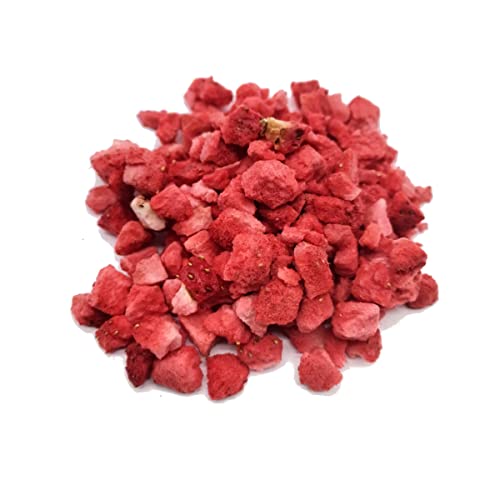 Bio Erdbeeren gefriergetrocknet I Würfel 5-10mm 100% Frucht I Trockenfrucht I Beeren Obst I 125g Inhalt von Müsli Mühle