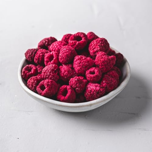 Müsli Mühle Bio Himbeeren gefriergetrocknet | 100% Ganze/Bruch Frucht | Trockenfrucht | Beeren Obst I Ohne Zuckerzusatz & vegan | Bio & in Deutschland abgefüllt | 125g von MÜSLI MÜHLE Kernig Kornig Knusprig