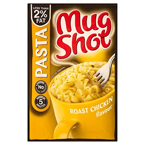 Mug Shot Pasta Snack Roast Chicken 55g - Spiralnudeln in einer cremigen Soße mit Brathähnchen Flavour von Mug Shot