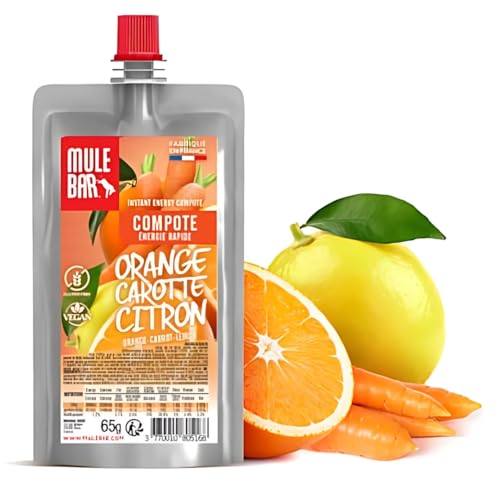Unbekannt Pulpes de Fruits Bio 65g : Orange - Carotte - Citron (x10) von MULEBAR