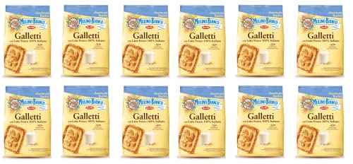 12x Barilla Mulino Bianco Galletti Shortbread-Kekse mit frischer italienischer Milch 800g 12x Barilla Mulino Bianco Galletti Shortbread-Kekse mit frischer italienischer Milch 800g von Mulino Bianco Barilla