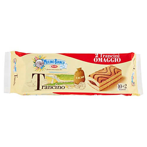 12x Mulino Bianco Trancino Biskuit Kuchen Snack mit fettarmer Kakaocreme 396g von Mulino Bianco