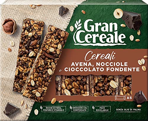 3x Gran Cereale, Snack Barrette di Frutta Secca Nussriegel mit mit 4 Cerealien, Haselnuss und Schokolade 135g von Mulino Bianco