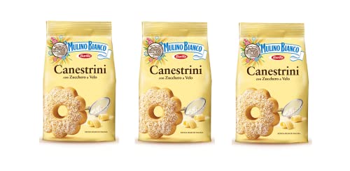 3x Mulino Bianco Canestrini Kekse mit zucker cookies brioche Kuchen 200 g von Mulino Bianco