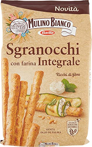 3x Mulino Bianco Grissini Sgranocchi con Farina Integrale Grissini mit Vollkornmehl, perfekt als Snack, 200 g von Mulino Bianco