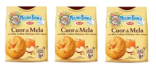 3x Mulino Bianco Kekse 'Cuor di Mela', 250 g von Mulino Bianco