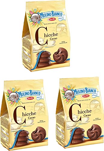 3x Mulino Bianco Kekse mit Schokolade Kakao Chicche cookies cocoa Kuchen 200 g von Mulino Bianco