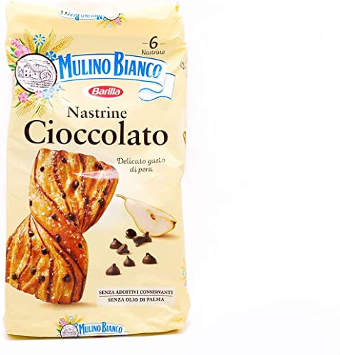3x Mulino Bianco Nastrine Cioccolato kekse kuchen mit zartem Birnengeschmack, süßer Snack für zwischendurch 240g von Mulino Bianco