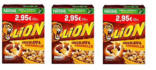3x Nestlé Lion Cereali Integrali Cioccolato e Caramello Getreide Vollkorn Cereals mit Schokolade und Karamell 400g 3x Nestlé Lion Cereali Integrali Cioccolato e Caramello Getreide Vollkorn Cereals mit Schokolade und Karamell 400g von Mulino Bianco