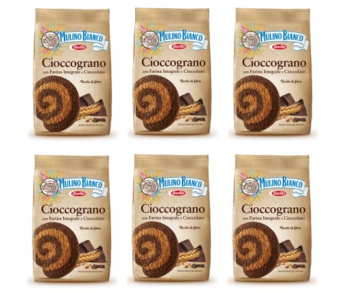 6x Mulino Bianco Cioccograno Vollkorn kekse mit schokolade 350g biscuits kuchen von Mulino Bianco