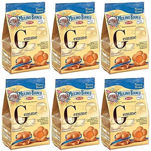 6x Mulino Bianco Gemme Kekse biskuits cookies kuchen mit Aprikosenmarmelade 200 von Mulino Bianco