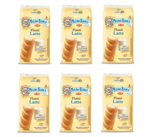 6x Mulino Bianco Kuchen mit Latte Milch Flauti 8x 35g kekse riegel milk snack von Mulino Bianco
