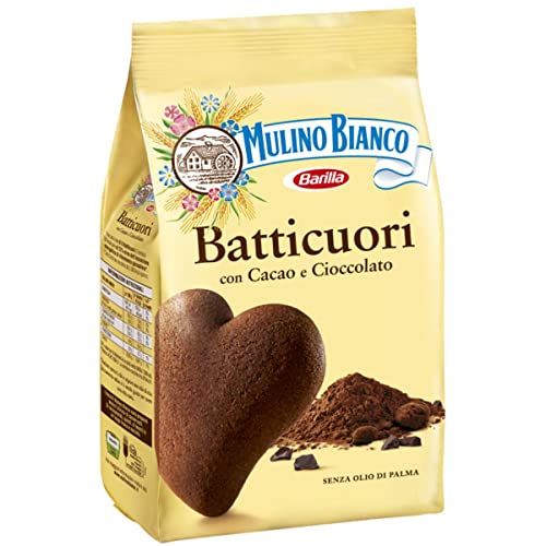 Mulino Bianco Batticuori Kekse Kakao Italienisches Frühstückssnack, 350 g, 3 Stück von Mulino Bianco