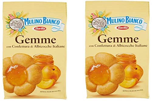 Mulino Bianco "Gemme" Shortcake mit Aprikose Marmelade – 200 g, 2 Stück von Mulino Bianco