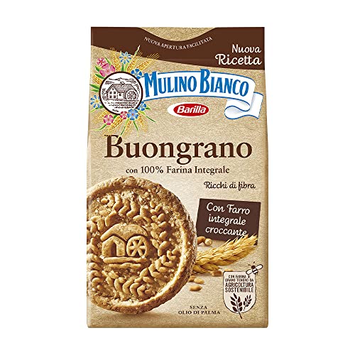 Mulino Bianco | Italienische Kekse | Mulino Bianco, Wholemeal Buongrano | Italienische Kekse | 12.34 Unzen Gesamtgewicht | 350 Gramm insgesamt. von Mulino Bianco