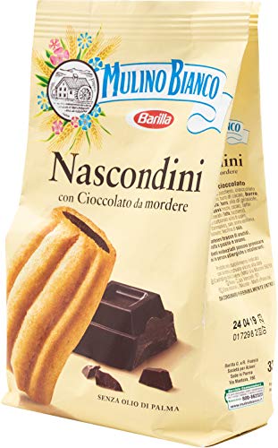 Mulino Bianco Nascondini Italienische Kekse Kekse mit Schokoladenfüllung, 600 g, ohne Palmöl Mulino Bianco Nascondini Italienische Kekse Kekse mit Schokoladenfüllung, 600 g, ohne Palmöl von Mulino Bianco