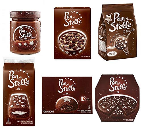 TESTPAKET Mulino Bianco Pan di stelle Sahne-Kuchen-Cerealien-cake-biscuits-cookies 6 Stück von Mulino Bianco