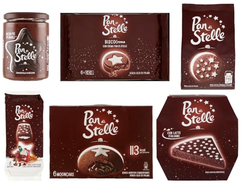 TESTPAKET Mulino Bianco Pan di stelle Sahne-Kuchen-Cerealien-cake-biscuits-cookies 6 Stück von Mulino Bianco