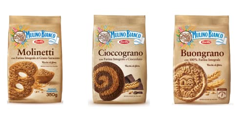 TESTPAKET Mulino Bianco kekse 100% Vollkorn 3 x 350g biscuits cookies kuchen von Mulino Bianco