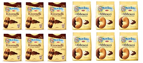 Testpaket Mulino Bianco Abbracci Ritornelli Kekse Biscuits Cookies ( 12 x 700g ) von Mulino Bianco