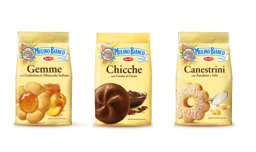 Testpaket Mulino Bianco Canestrini-Gemme-Chicche Kekse biskuits 3x200g neue Güte von Mulino Bianco