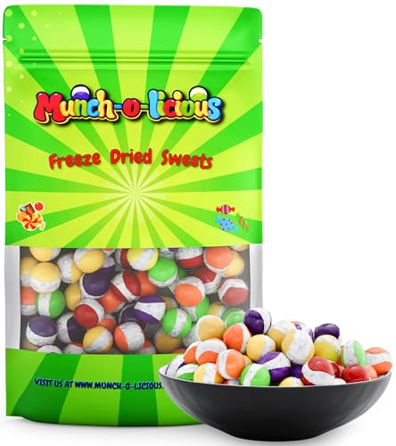 Munch-o-licious Gefriergetrocknete Süßigkeiten - Freeze Dried Candy Mix - Süßigkeiten Gefriergetrocknet - Beliebte Gefriergetrocknete Früchte - Lustiger Naschspaß 100g von Munch-o-licious