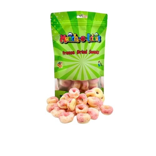 Munch-o-licious Gefriergetrocknete Süßigkeiten - Saftige Peach Rings 150g - Freeze Dried Candy - Fruchtig Knusprig Genuss - Perfekt für Juicy kristall candy essbar Fans - Hits für Naschkatzen Munch-o-licious Gefriergetrocknete Süßigkeiten - Saftige Peach Rings 150g - Freeze Dried Candy - Fruchtig Knusprig Genuss - Perfekt für Juicy kristall candy essbar Fans - Hits für Naschkatzen von Munch-o-licious