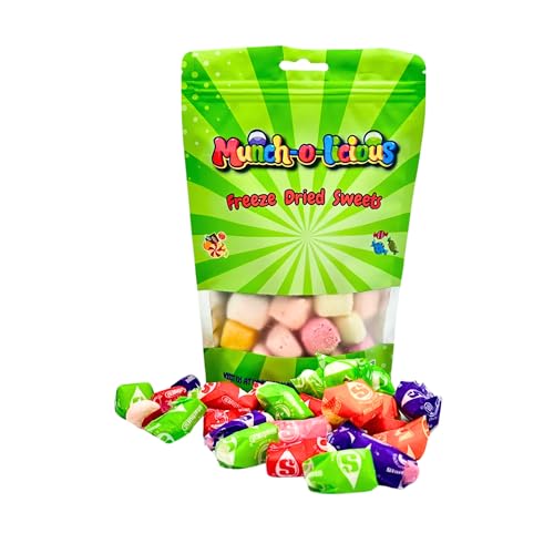 Munch-o-licious Gefriergetrocknete Süßigkeiten 150g - Bunter Leckerer Snack - Süß-Sauer Geschmack - Ideal für Unterwegs - Lustiger Naschen - Perfekt für unterwegs - Freeze Dried Candy Munch-o-licious Gefriergetrocknete Süßigkeiten 150g - Bunter Leckerer Snack - Süß-Sauer Geschmack - Ideal für Unterwegs - Lustiger Naschen - Perfekt für unterwegs - Freeze Dried Candy von Munch-o-licious