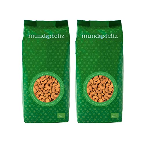 Mundo Feliz - Bio Cashewkerne, geröstet, m. Chili, 2 x 400g von Mundo Feliz