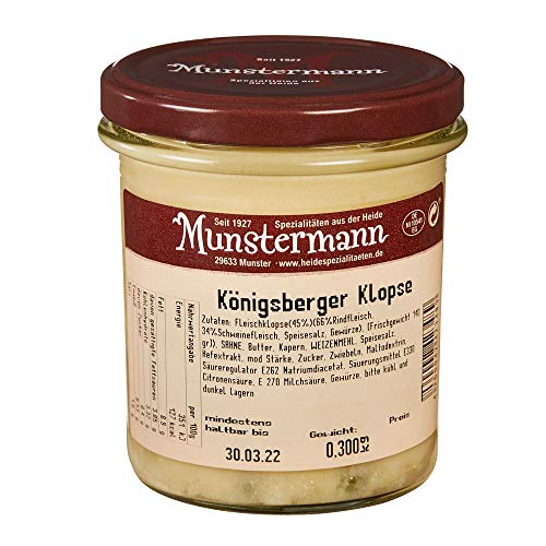 Munstermann | Königsberger Klopse | in Kapern-Sauce | handgefertigt | 300g Munstermann | Königsberger Klopse | in Kapern-Sauce | handgefertigt | 300g von Munstermann
