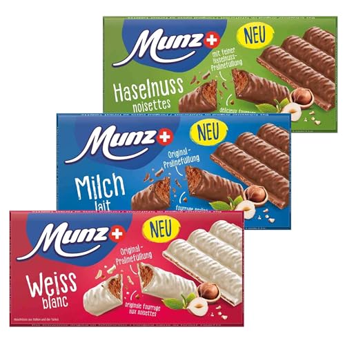 Munz Prügeli Schokoladen-Tafeln 3er Mix-Set mit Weiss, Milch, Haselnuss 3 x 100g Tafeln Munz Prügeli Schokoladen-Tafeln 3er Mix-Set mit Weiss, Milch, Haselnuss 3 x 100g Tafeln von Munz