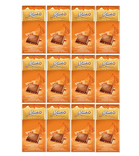 Munz Schokolade Caramel & Salz | Feine Milchschokolade | 12 Tafeln á 100g | Edle Schokolade | Swiss Premium Chocolate Caramel & Salt | Großpackung 1,2 kg Schokoladentafeln aus der Schweiz Munz Schokolade Caramel & Salz | Feine Milchschokolade | 12 Tafeln á 100g | Edle Schokolade | Swiss Premium Chocolate Caramel & Salt | Großpackung 1,2 kg Schokoladentafeln aus der Schweiz von Munz
