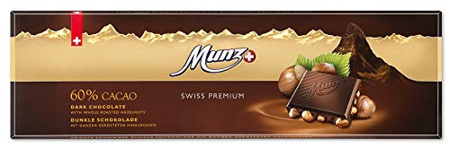 Munz Schokolade | Edelbitter mit 60% Kakao | 8 Tafeln á 300g | Edle Schokolade | Swiss Premium Chocolate | Großpackung 2,4 kg Schokoladentafeln aus der Schweiz von Munz