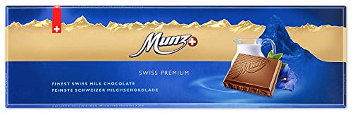 Munz Schokolade Milch | Feine Milchschokolade| 8 Tafeln á 300g | Edle Schokolade | Swiss Premium Chocolate | Großpackung 2,4 kg Schokoladentafeln aus der Schweiz von Munz