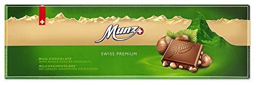 Munz Schokolade Milch Haselnuss | Milchschokolade mit ganzen Haselnüssen | 8 Tafeln á 300g | Edle Schokolade | Swiss Premium Chocolate | Großpackung 2,4 kg Schokoladentafeln aus der Schweiz Munz Schokolade Milch Haselnuss | Milchschokolade mit ganzen Haselnüssen | 8 Tafeln á 300g | Edle Schokolade | Swiss Premium Chocolate | Großpackung 2,4 kg Schokoladentafeln aus der Schweiz von Munz
