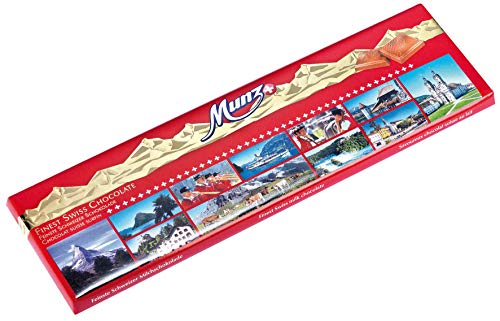 Munz Schokolade | SWISS TOURISTIK VIEWS | 8 Tafeln á 300g | Geschenk Edition | Edle Schokolade | Swiss Premium Chocolate | Großpackung 2,4 kg Schokoladentafeln aus der Schweiz | Milchschokolade von Munz