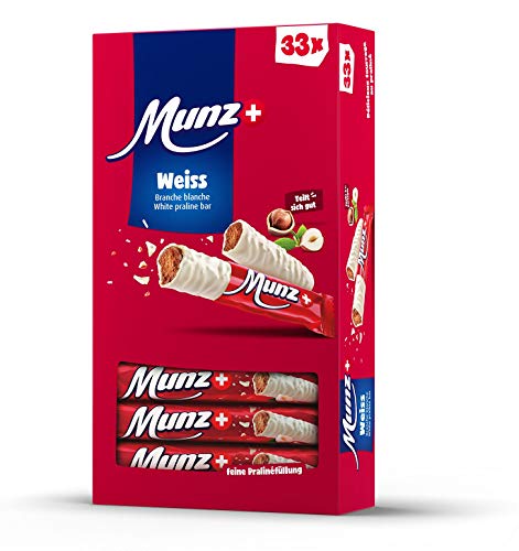 Schweizer Schokolade | MUNZ Prügeli Weiss | Branches | 33 Praliné Schokoladenriegel á 23g im Thekendisplay | 759g Großpackung | Maestrani Schokolade | Glutenfrei Schweizer Schokolade | MUNZ Prügeli Weiss | Branches | 33 Praliné Schokoladenriegel á 23g im Thekendisplay | 759g Großpackung | Maestrani Schokolade | Glutenfrei von Munz
