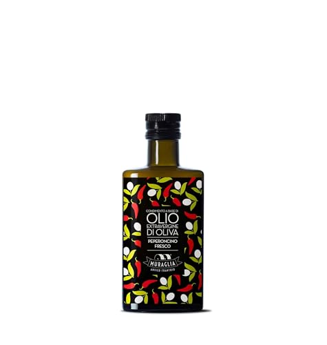 Frantoio Muraglia, Glasflasche mit Nativem Olivenöl Extra, Chili-Aroma 200ml von MURAGLIA ANTICO FRANTOIO