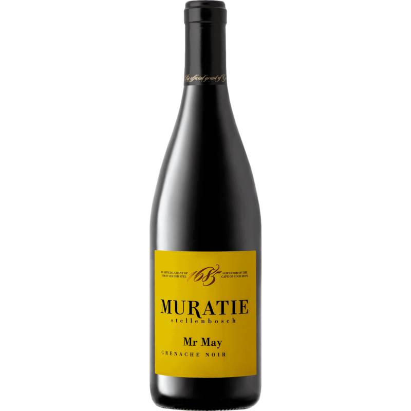 Muratie Mr May Grenache Noir, WO Stellenbosch, Western Cape, 2021, Rotwein von Muratie, Knorhoek Rd, 7605 Koelenhof, Südafrika / CAPREO GmbH- Gildeweg 10- 46562 Voerde- Deutschland