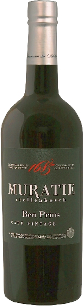 Muratie Estate Ben Prins Cape Vintage Jg. Cuvee aus verschiedenen portigisiesischen Rebsorten Reifung in 225 Liter Barriques für mindestens 2 Jahre Muratie Estate Ben Prins Cape Vintage Jg. Cuvee aus verschiedenen portigisiesischen Rebsorten Reifung in 225 Liter Barriques für mindestens 2 Jahre