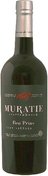 Muratie Estate Ben Prins Cape Vintage Jg. 2018 Cuvee aus verschiedenen portigisiesischen Rebsorten Reifung in 225 Liter Barriques für mindestens 2 Jahre von Muratie Estate