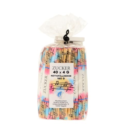 Bistro-Zucker Sticks Notenlinie, 40 Stück Packung von Musikboutique