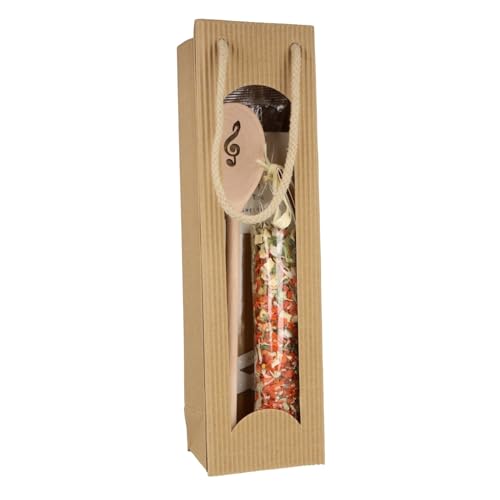 Geschenkset mit Fine Wine Pasta Tradizionale 500g, Gewürzmischung Spaghetti Bolognese 100g, Deko-Kochlöffel aus Buchenholz 30cm Geschenkset mit Fine Wine Pasta Tradizionale 500g, Gewürzmischung Spaghetti Bolognese 100g, Deko-Kochlöffel aus Buchenholz 30cm von Musikboutique