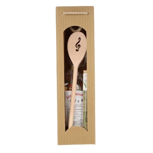 Musikalisches Geschenkset, Deko-Kochlöffel Violinschlüssel aus Buche 30 cm, Noten-Nudeln 250g, Bärlauch Pesto 20g Musikalisches Geschenkset, Deko-Kochlöffel Violinschlüssel aus Buche 30 cm, Noten-Nudeln 250g, Bärlauch Pesto 20g von Musikboutique